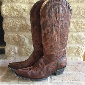 New 7 Old Gringo Lauren Brass Cowboy Western Boots